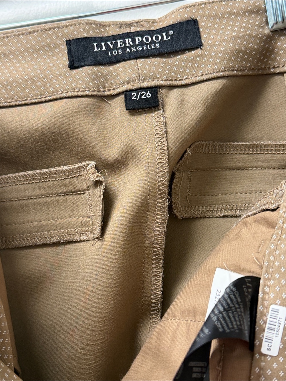 Liverpool Women's Tailored Trousers in Khaki - Picture 3 of 4